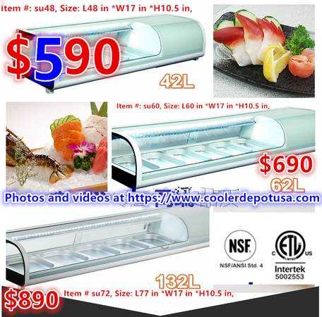 JAPANESE SUSHI Display SASHIMI POKE DELI CASE REFR