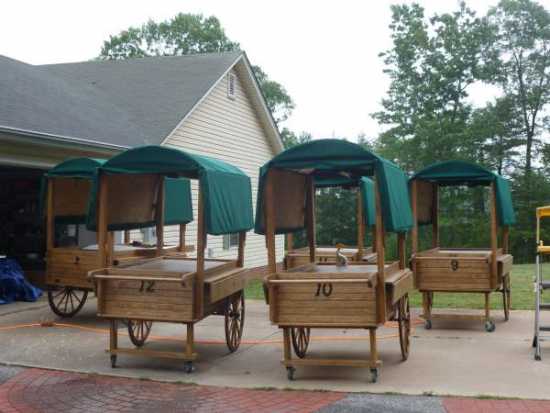 Covered waggon style food carts - $2800