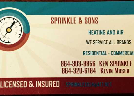 Sprinkle and sons heating and air (Fountain Inn)  