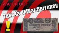 Fake Confederate Civil War Era U.S. Currency Paper