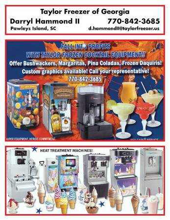 Taylor Ice Cream and Slush Machines.(New and Used)