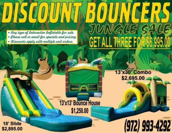 *DISCOUNT* Bounce House, Water Slides, and Combos 