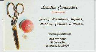 Seamstress (121 Dupont Dr, Greenville, SC) 