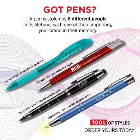 Hundreds of Promotional Pens to Get Your Name Out!